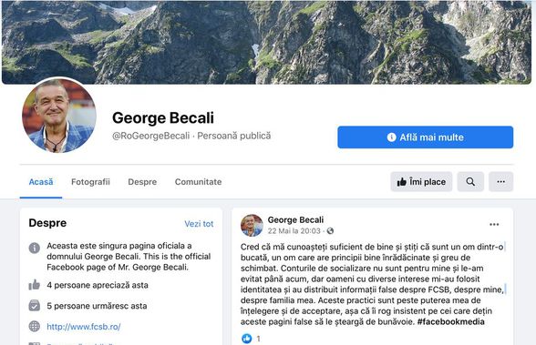 UPDATE // EXCLUSIV Gigi Becali, pact online cu Diavolul! Prima reacție a patronului FCSB după apariția contului OFICIAL de Facebook: „Am vorbit cu MM, de asta s-a făcut pagina”