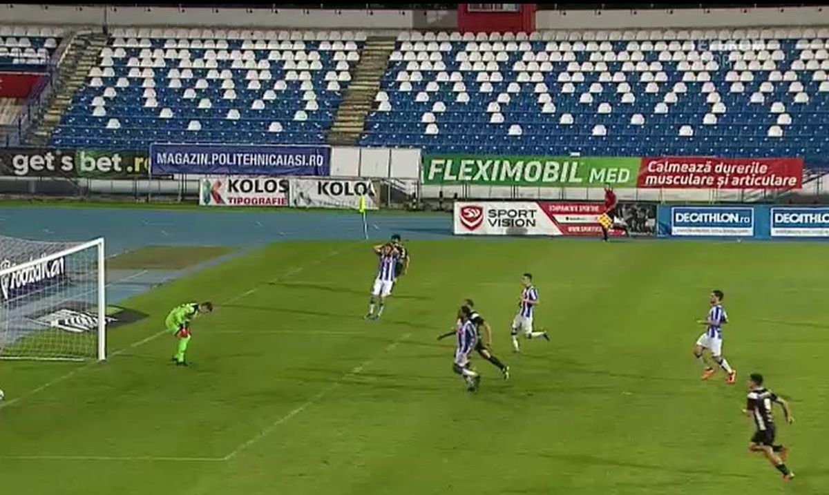 POLI IAȘI - CLINCENI. VIDEO + FOTO Gafa sezonului comisă de viitorul portar al lui Gigi Becali! A rămas mască pe teren