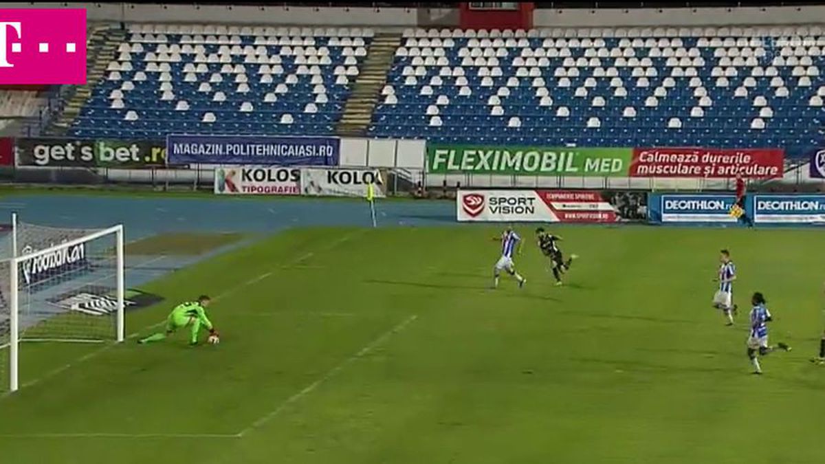 POLI IAȘI - CLINCENI. VIDEO + FOTO Gafa sezonului comisă de viitorul portar al lui Gigi Becali! A rămas mască pe teren