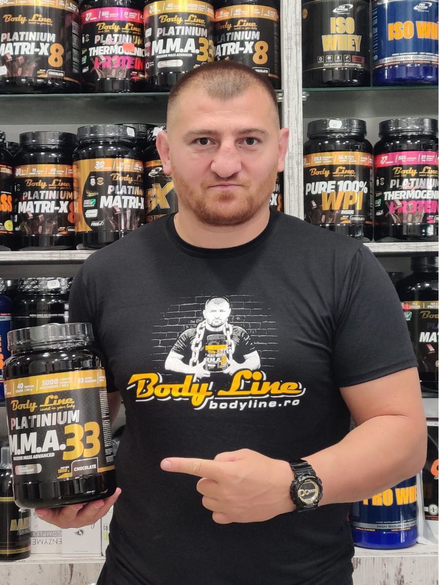 M.M.A 33 de la Body Line – supliment nutritiv pentru masă musculară rapidă.