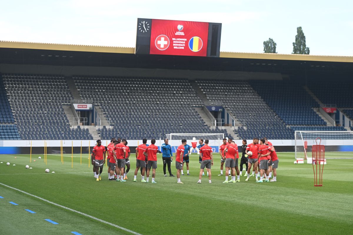 Antrenament și conferință Elveția înainte de meciul cu România