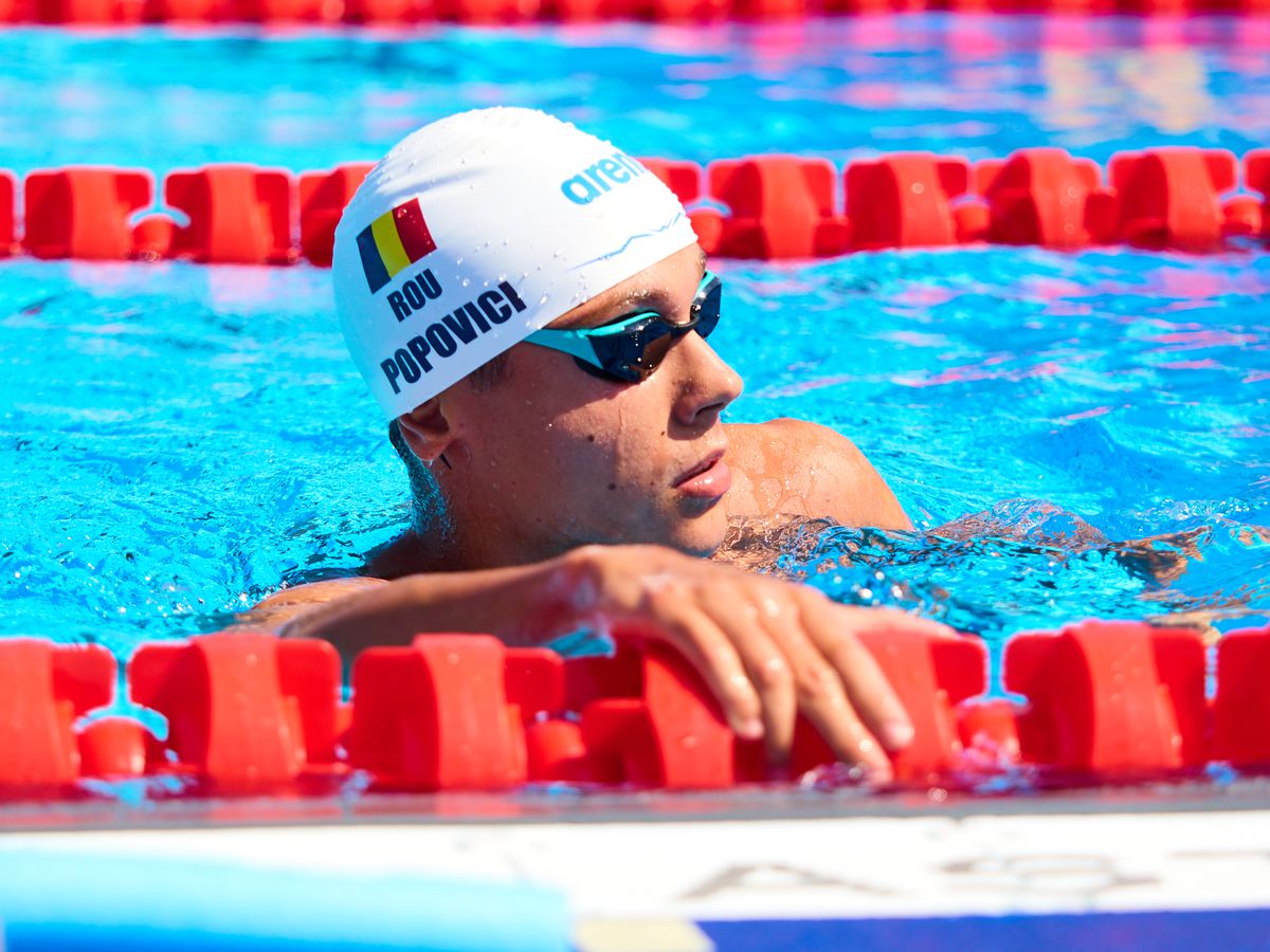 David Popovici s-a calificat cu primul timp în finala probei de 100 metri liber la Campionatele Europene de la Belgrad