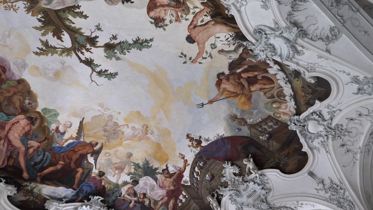 Pe urmele lui Napoleon » Dormitorul lui Bonaparte din palatul somptuos din Wurzburg, păstrat în starea lui originală