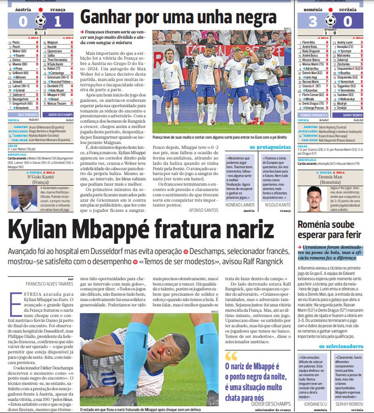 Marile publicații străine, pagini spectaculoase despre victoria naționalei » Am selectat cele mai tari 10 titluri din ziarele de afară: „Petrecere «life'n soul», România istorică”