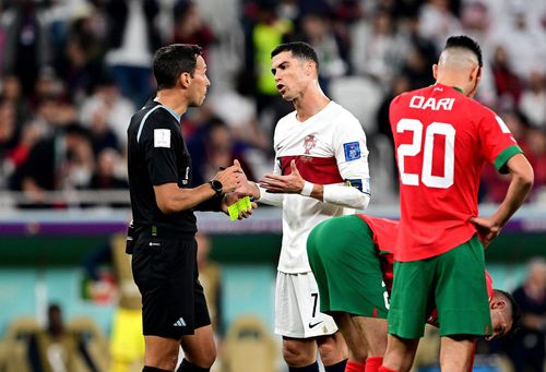 Facundo Tello și Cristiano Ronaldo în Portugalia - Maroc, Campionatul Mondial 2022 / Foto: Imago
