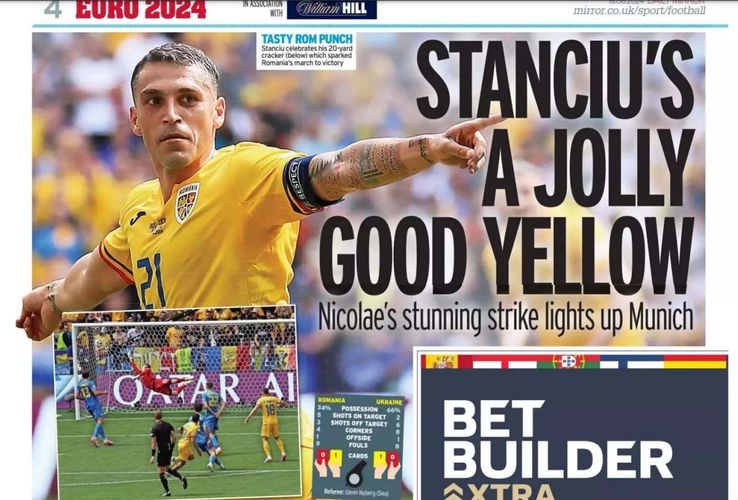 Daily Mirror, după România - Ucraina 3-0