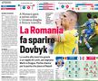 Corriere dello Sport, după România - Ucraina 3-0