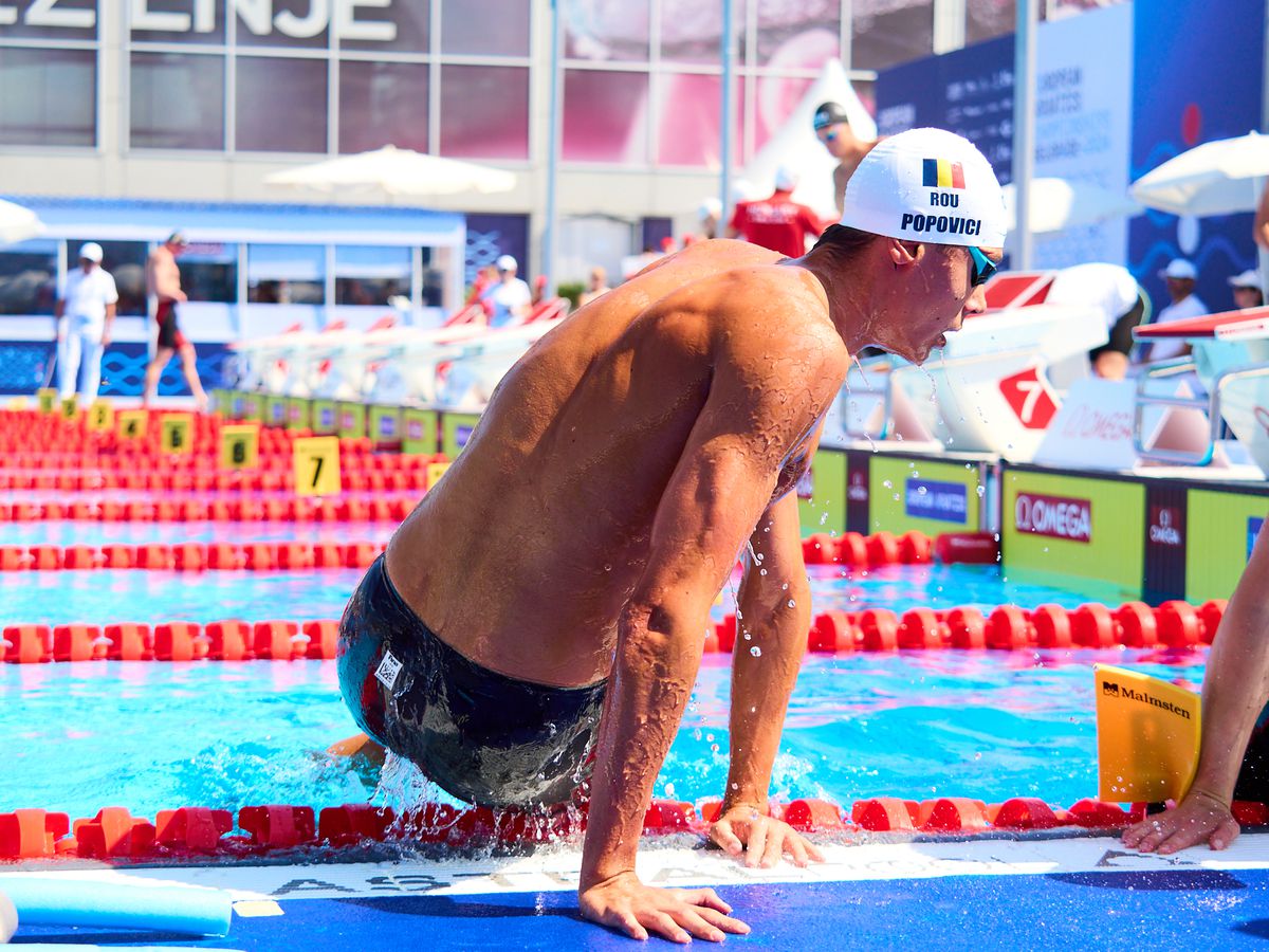 David Popovici s-a calificat cu primul timp în finala probei de 100 metri liber la Campionatele Europene de la Belgrad