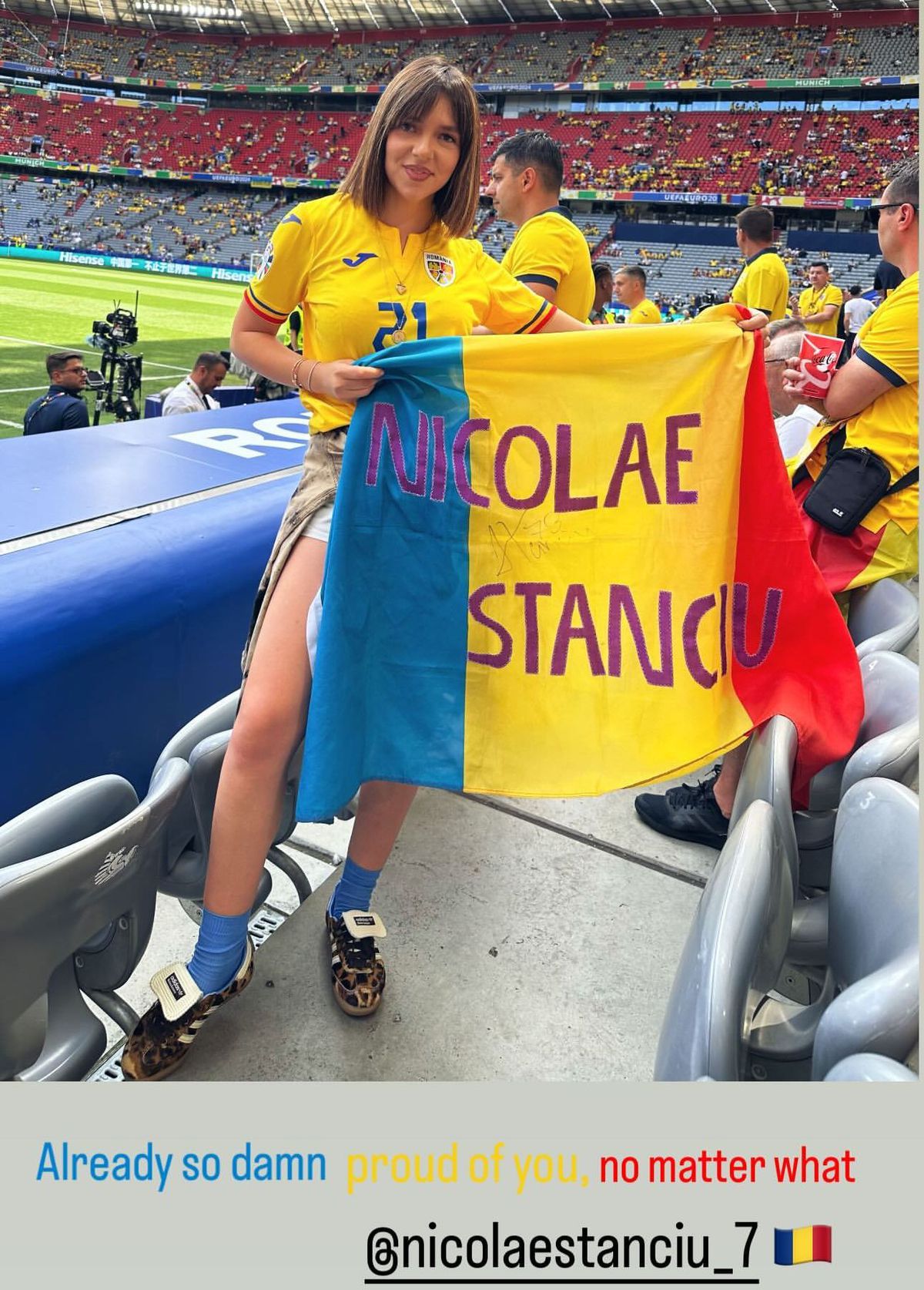 Ea l-a susținut la România - Ucraina » Cine e și ce facultate a absolvit soția lui Stanciu: „Atunci am înțeles ce fel de fată e”