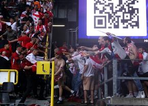 Bătaie generală între fani la Turcia - Georgia » Primele violențe pe un stadion de la EURO 2024