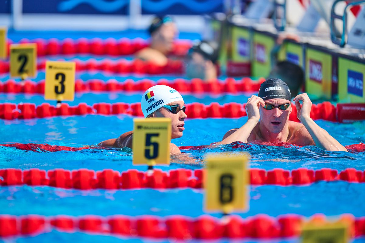 David Popovici s-a calificat în semifinale cu cel mai bun timp la 100 m liber