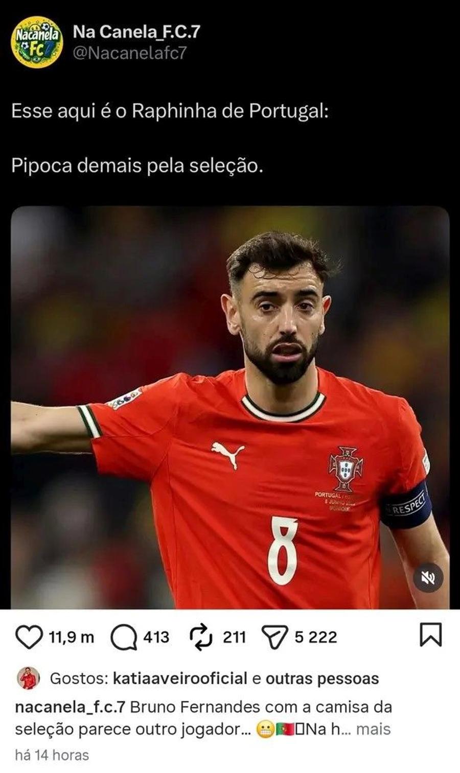 Sora lui Ronaldo a apreciat o postare controversată care îl critică pe Bruno Fernandes
