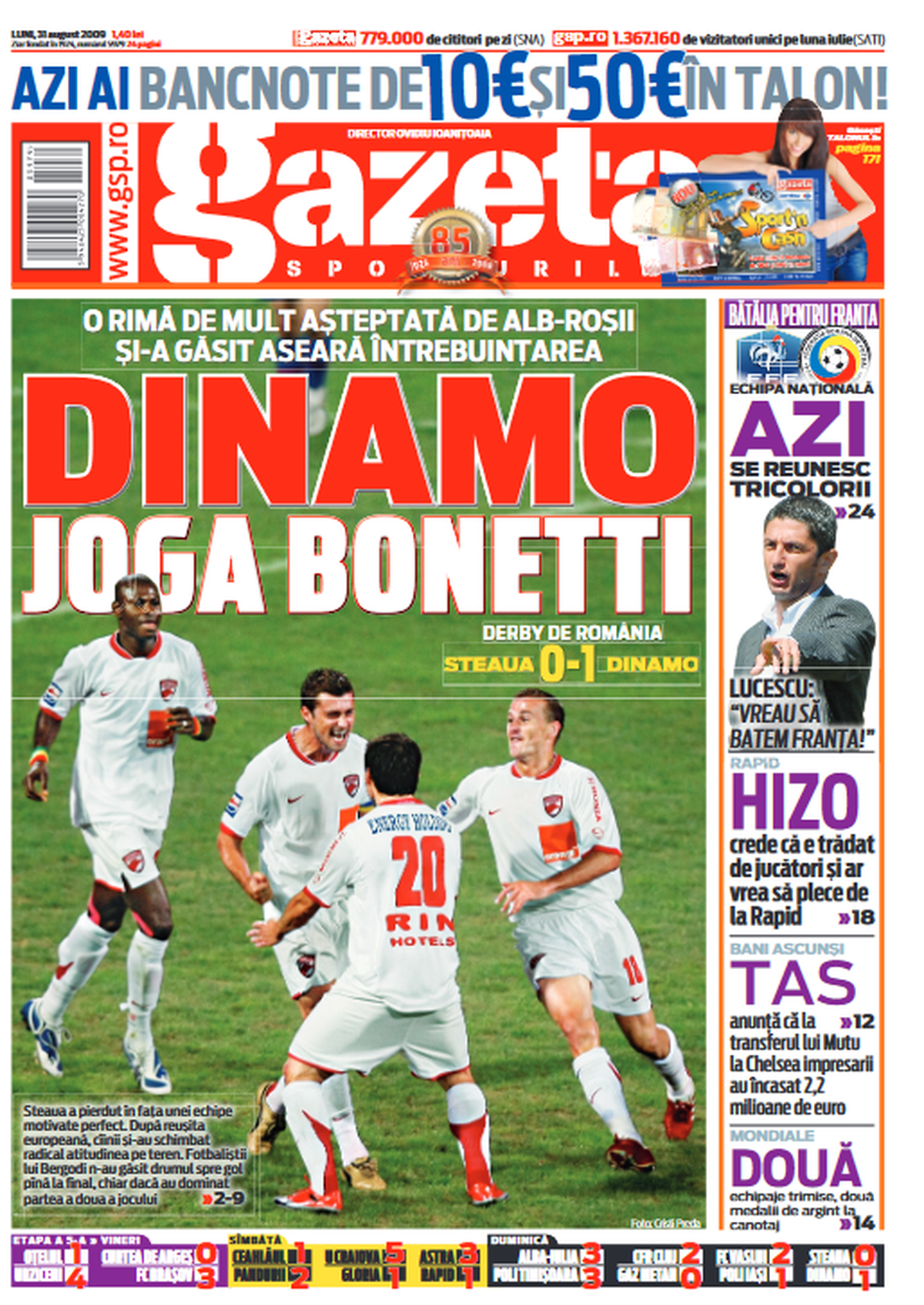Cum arătau primele pagini din Gazeta Sporturilor de după derby-urile FCSB - Dinamo din Ghencea