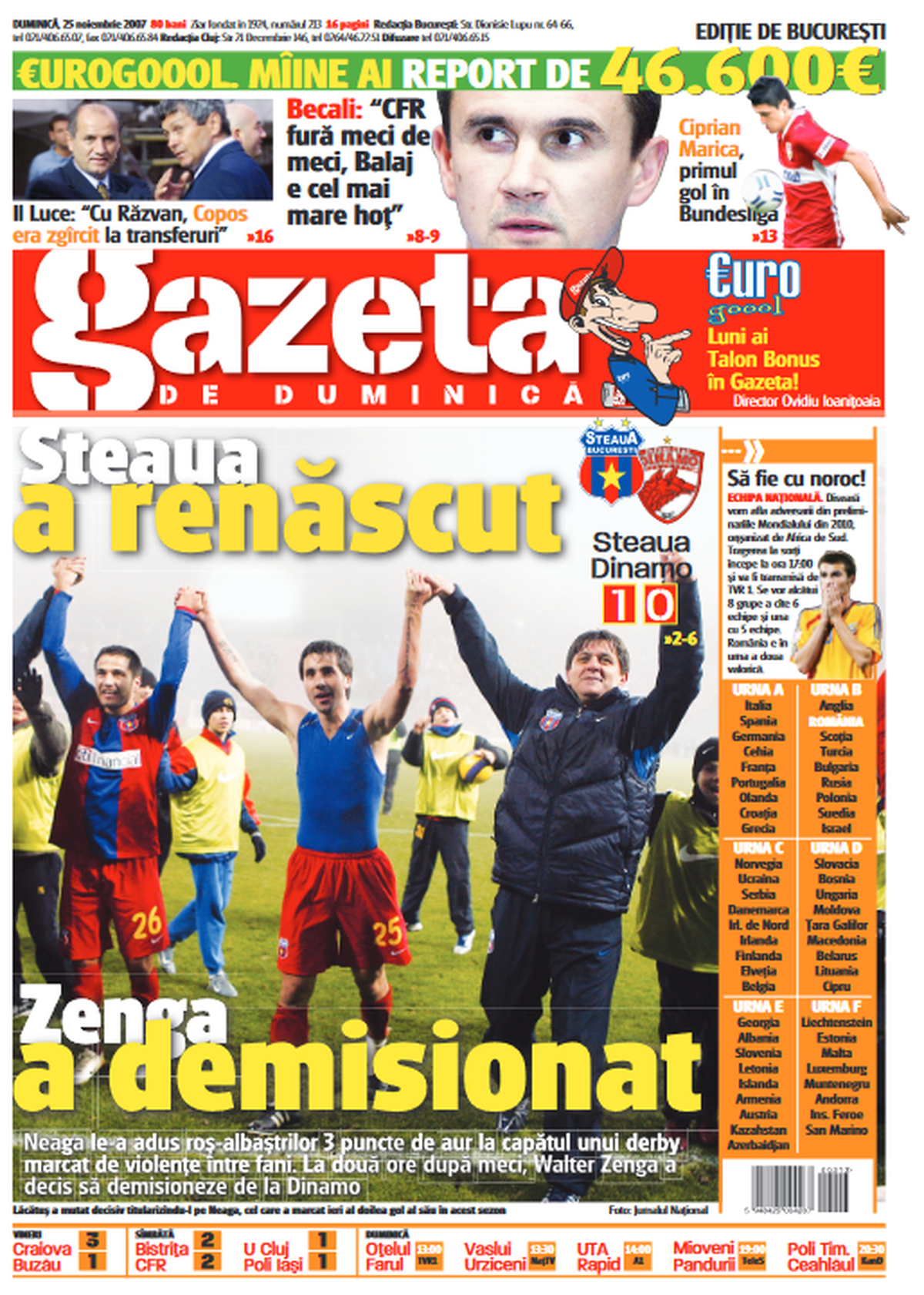 Cum arătau primele pagini din Gazeta Sporturilor de după derby-urile FCSB - Dinamo din Ghencea