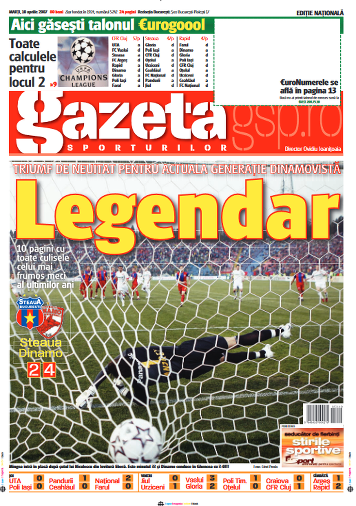 Cum arătau primele pagini din Gazeta Sporturilor de după derby-urile FCSB - Dinamo din Ghencea