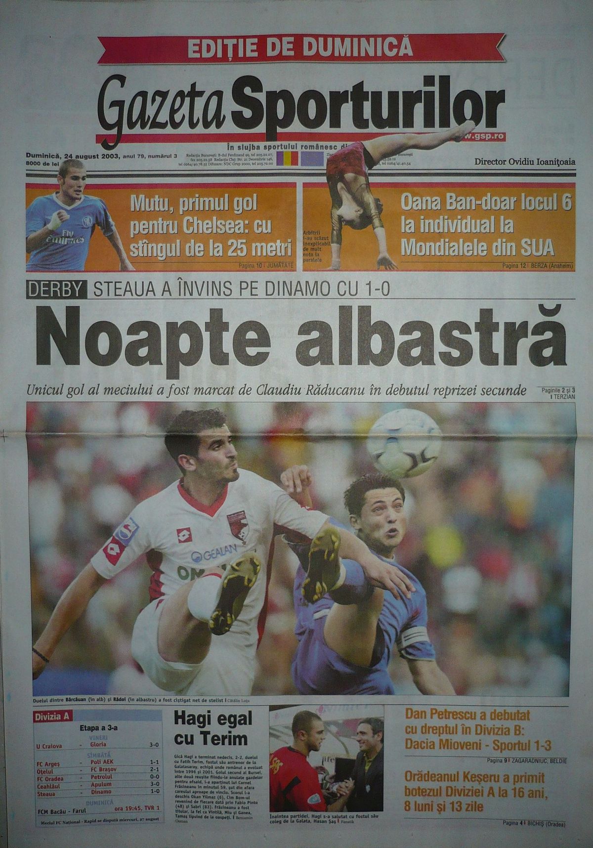 Cum arătau primele pagini din Gazeta Sporturilor de după derby-urile FCSB - Dinamo din Ghencea