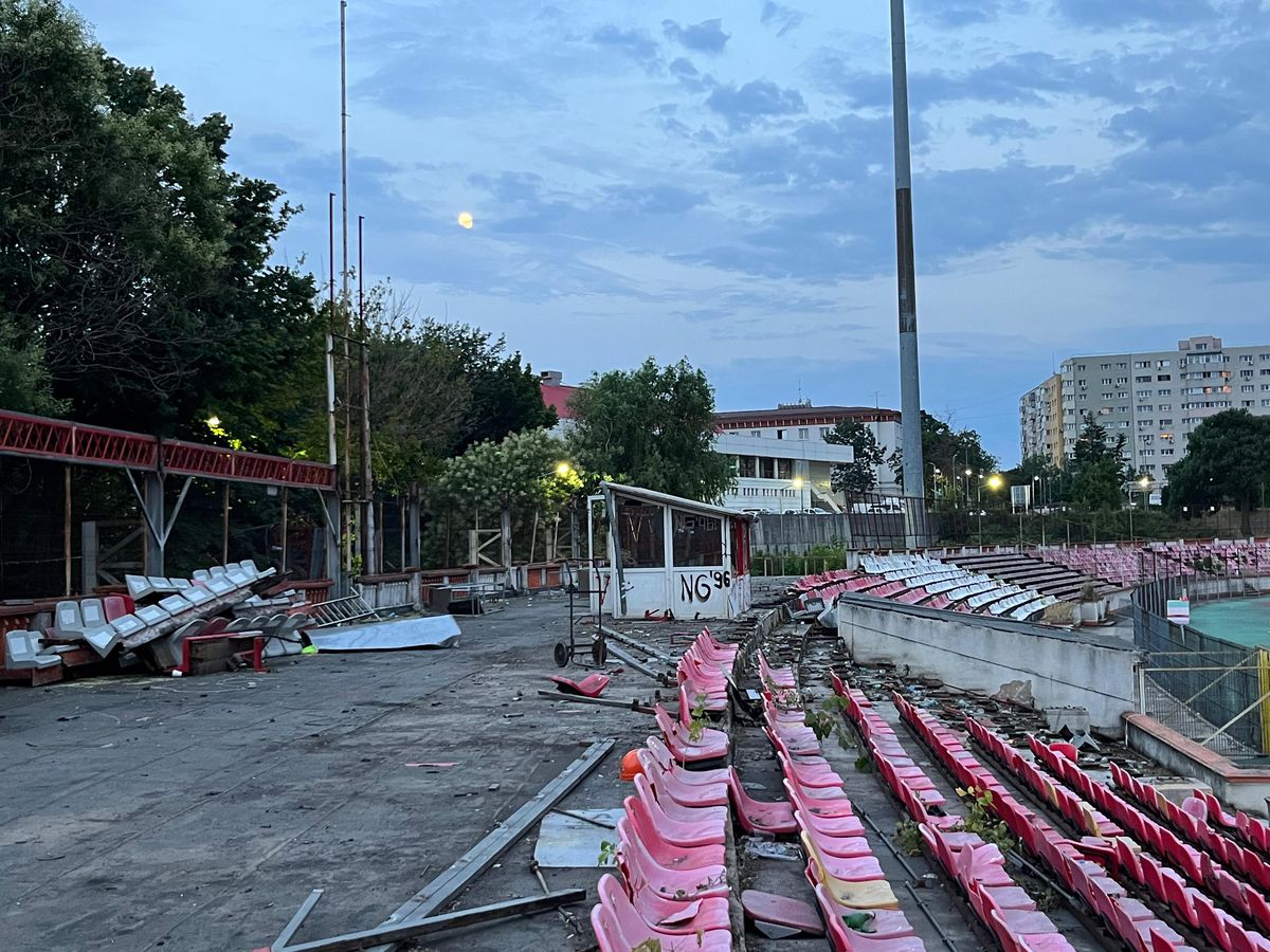 Stadion Dinamo - machetă și imagini de la demolarea actualei arene