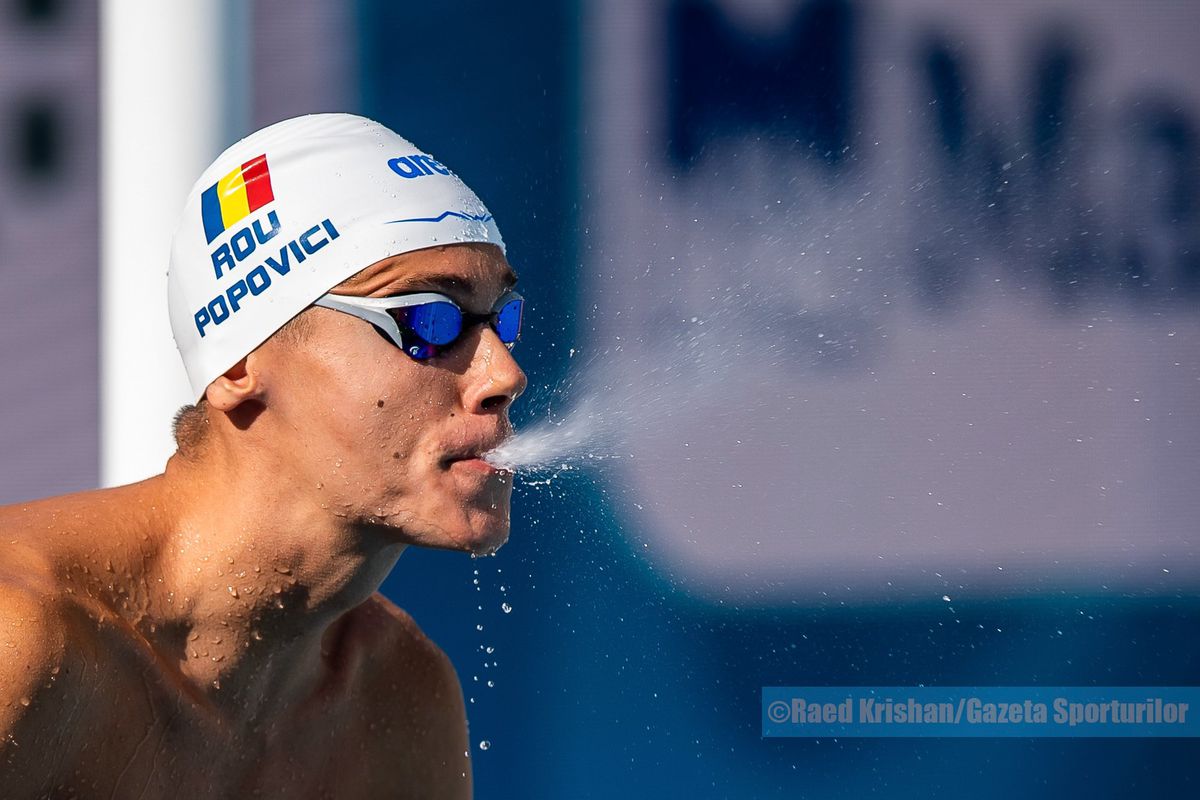 Cele mai bune poze cu David Popovici la CE de Înot, realizate de fotoreporterul GSP Raed Krishan