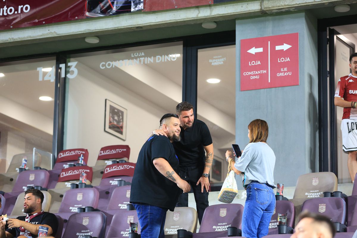 Dan Șucu a râs de Adrian Mutu! » Scenele surprinse la „oficiala” din Giulești, chiar înainte de Rapid - Dinamo