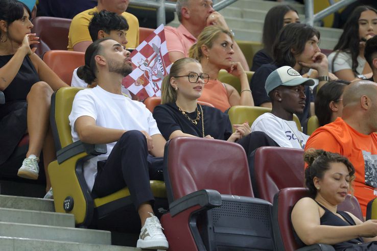 Antonia Salanță, iubita lui Daniel Bîrligea la meciul Rapid - FCSB, 2-2