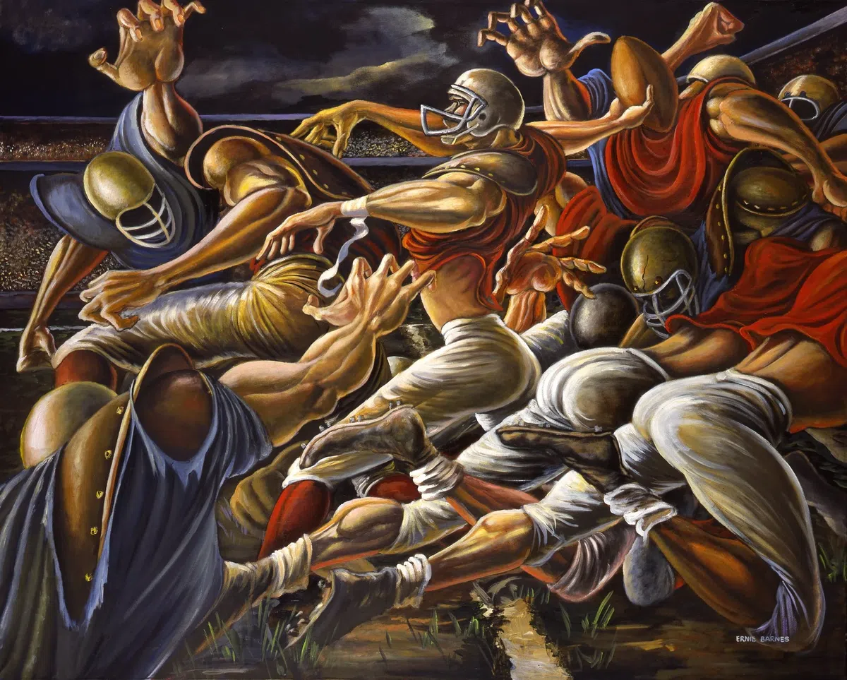 „Picasso din vestiar”.  Ernie Barnes a umplut galeriile de artă cu fotbal american, box și baschet