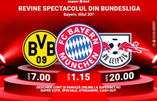 Reîncepe Bundesliga, cu Bayern din nou mare favorită. Urmează titlul 30? Alege-ți favoriții și pariază pe ei la Superbet!