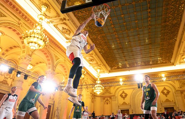 Sala Unirii din Palatul Parlamentului, transformată în teren de baschet! » România, în semifinalele FIBA 3x3 World Finals