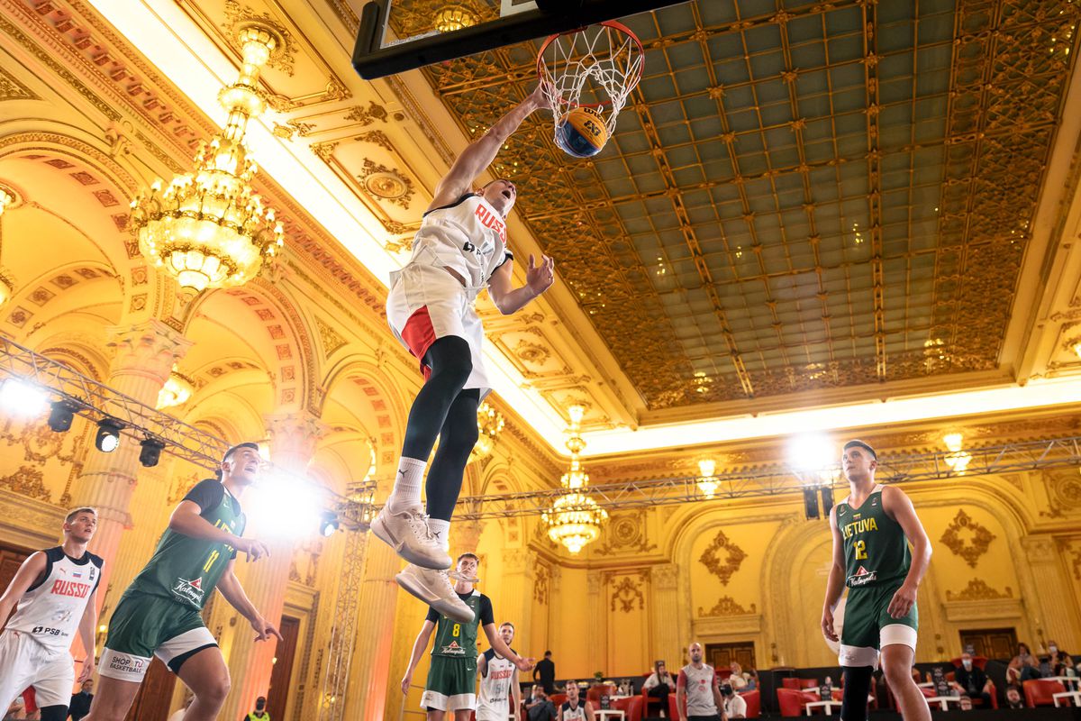 Sala Unirii din Palatul Parlamentului, transformată în teren de baschet! » România, în semifinalele FIBA 3x3 World Finals