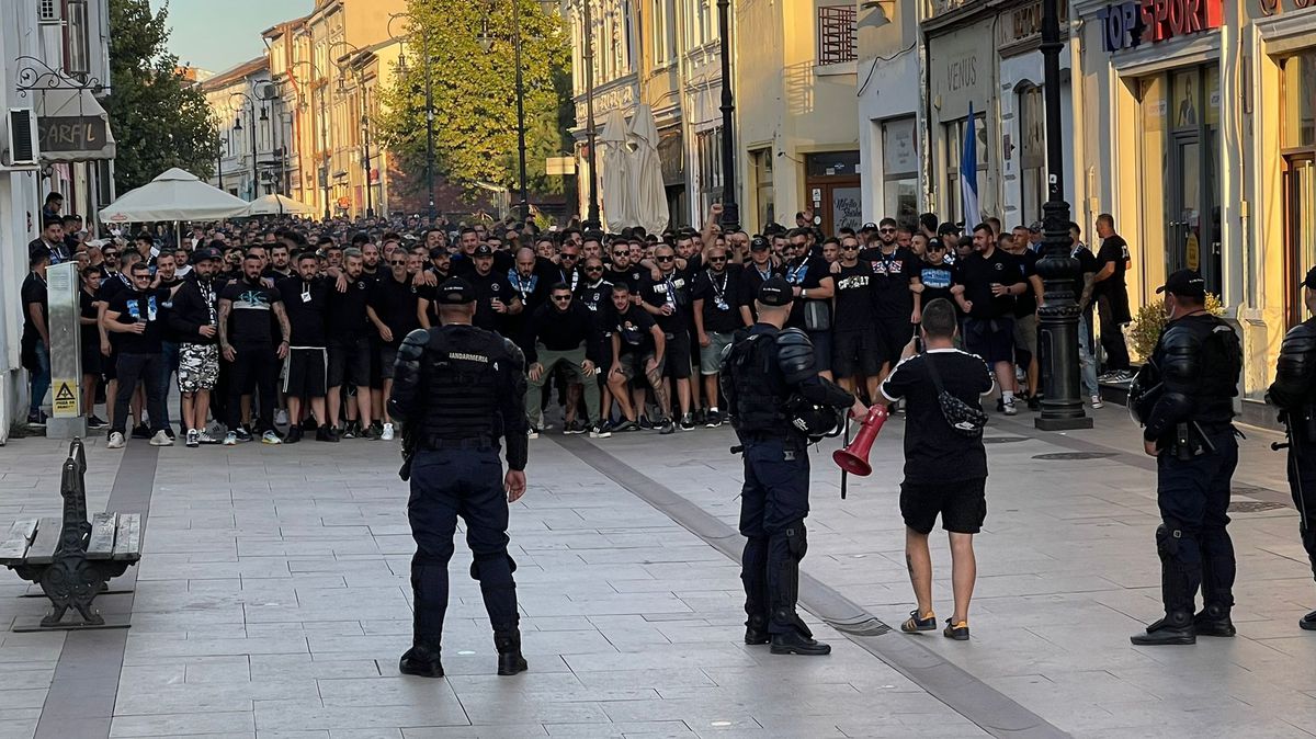 FOTO FCU Craiova - FCSB, suporteri olteni în oraș 18.09.2021