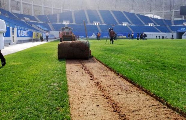 Cum arată noul gazon de pe „Ion Oblemenco” înainte de CSU Craiova - FCSB » Oltenii revin în Bănie după 5 săptămâni