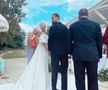 Marius Lăcătuș și soția acestuia, nașii cuplului Maria Simion și Alexandru » Fostul fotbalist a atras toate privirile la nunta creatoarei de modă