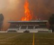 Fotbal mistuit de flăcări » Incendiul devastator a cuprins și stadionul: „Aerul continuă să fie irespirabil. Este un haos total”