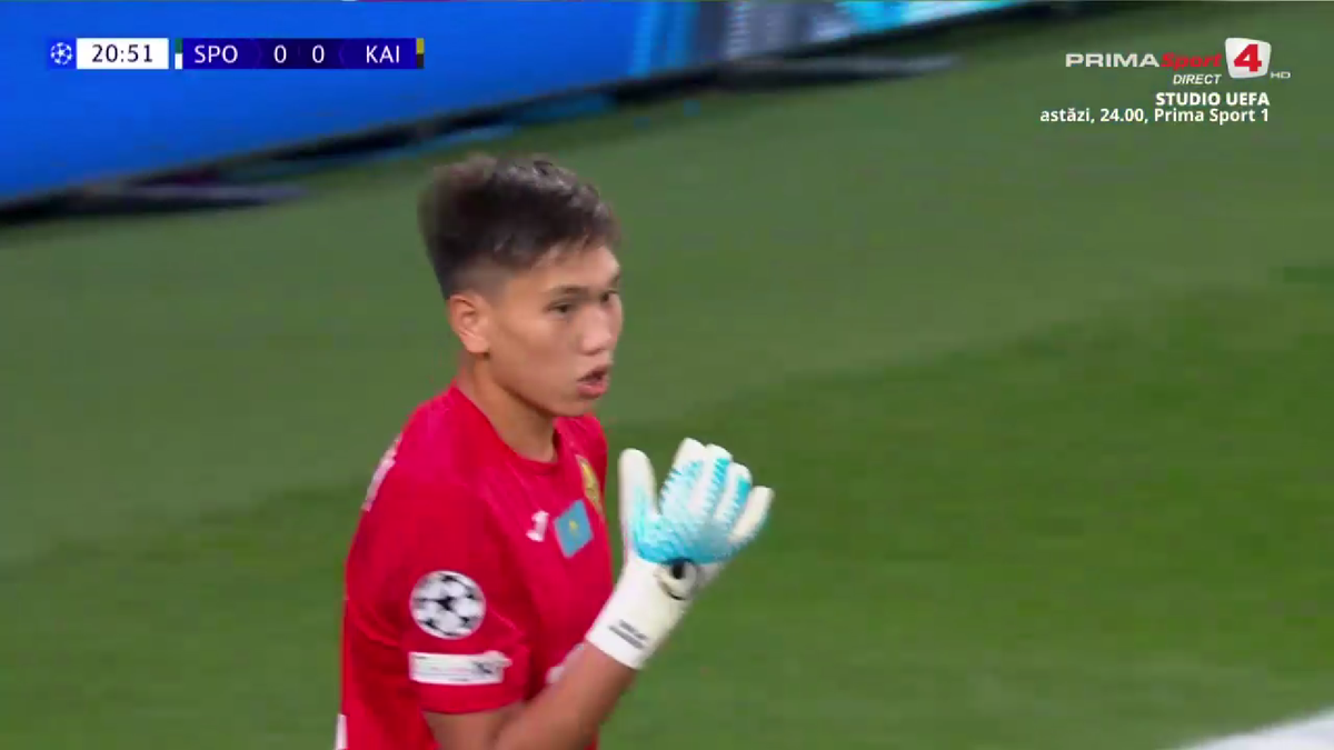 Surpriza Kairat a debutat în Liga Campionilor cu un portar de 18 ani. A apărat un penalty, apoi a venit urgia