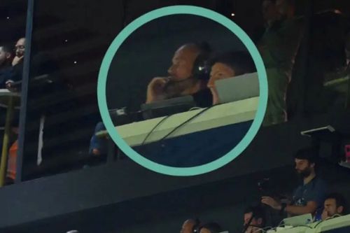 Luis Enrique a văzut din tribună prima repriză a meciului PSG - Atalanta