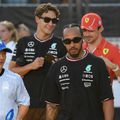 Piloții F1 Yuki Tsunoda, Lewis Hamilton, George Russell, Charles Leclerc Foto: Imago