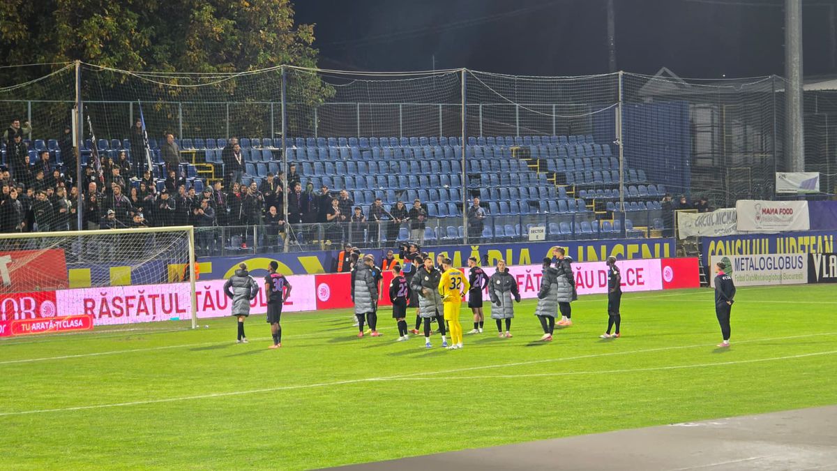 Scandal la finalul meciului dintre Metaloglobus și FCSB! Reporterii GSP au surprins toate imaginile