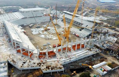 FOTO + VIDEO Ludovic Orban, în inspecție la stadioanele pentru Euro 2020: „S-a bătut pasul pe loc! S-au pierdut ani buni degeaba”