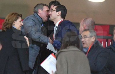 SPANIA - ROMÂNIA // FOTO Răzvan Burleanu, presing la Gică Hagi în timpul meciului cu Spania? Cei doi au fost împreună pe „Wanda Metropolitano”