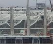 FOTO EXCLUSIV. Cum arată stadionul Giulești la final de 2020: structura acoperișului e aproape finalizată