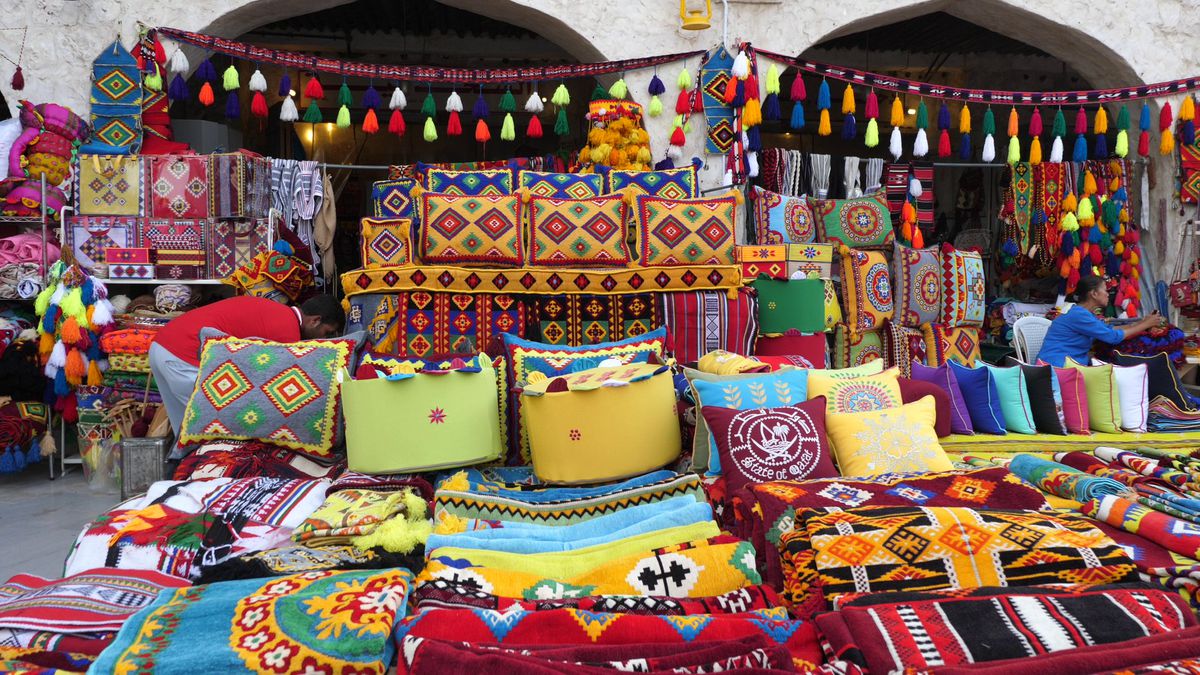 Imagini din piața Souq Waqif