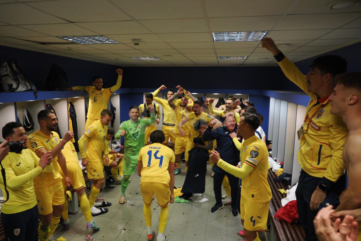 Bucurie în vestiar după Israel - România