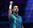 Novak Djokovic sărbătorind victoria Foto Imago