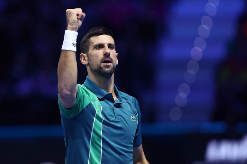 Novak Djokovic sărbătorind victoria Foto Imago