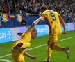 Bucurie gol George Pușcaș și Ianis Hagi în Israel - România, preliminarii EURO 2024 (foto: Raed Krishan/GSP)