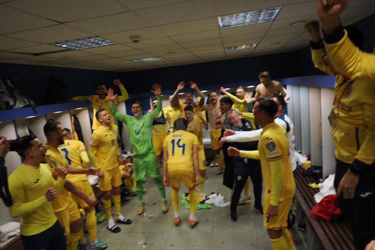 Bucurie în vestiar după Israel - România