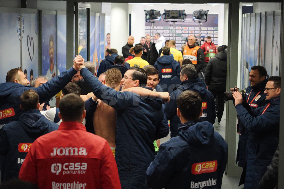 Bucurie în vestiar după Israel - România