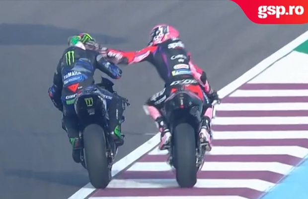 Incident șocant: și-a pălmuit adversarul pe circuit, de pe motocicletă, și a fost pedepsit aspru