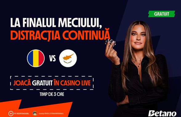 Distracția continuă după România - Cipru: joacă gratuit în Casino Live!