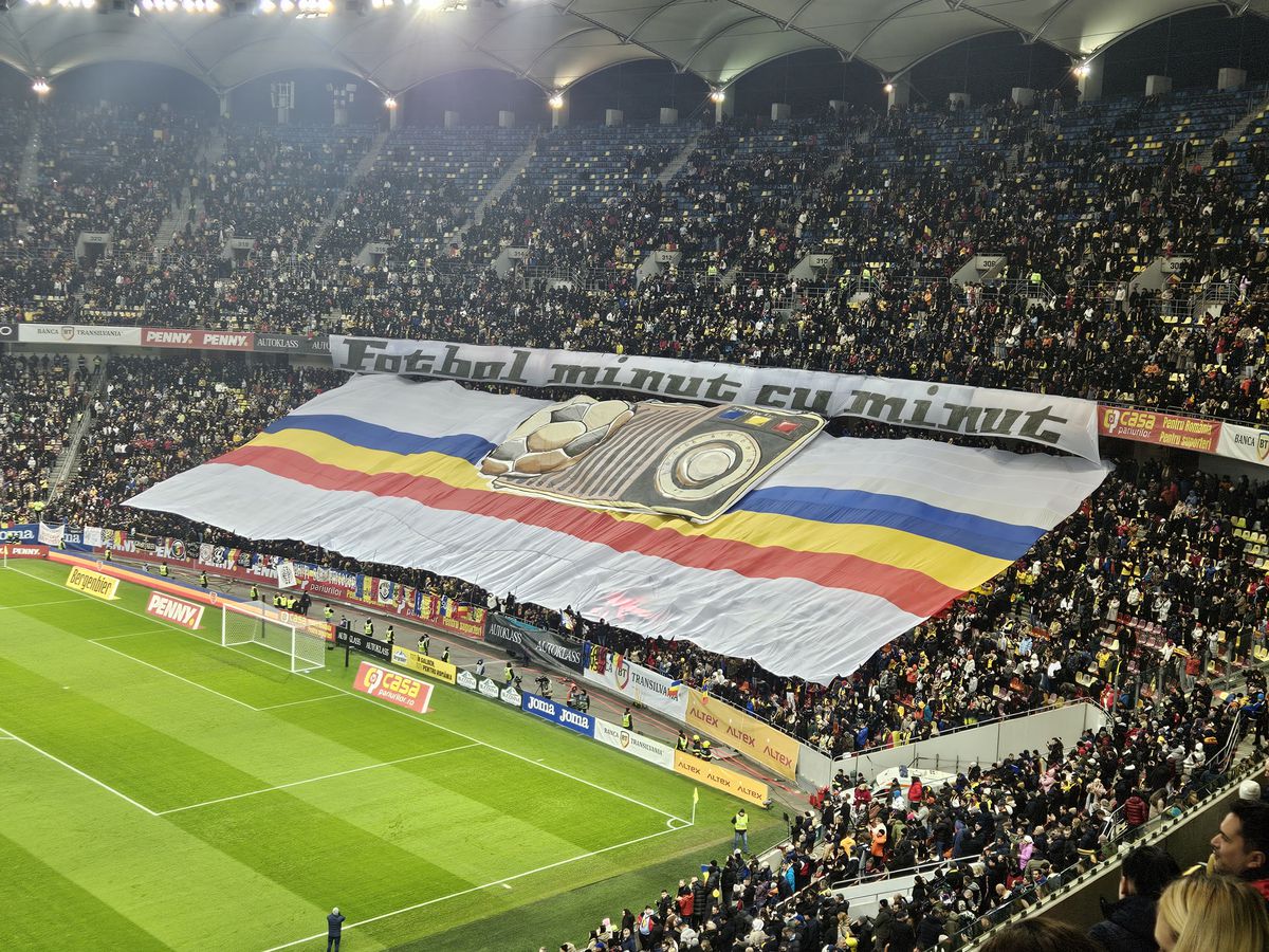 Scenografie spectaculoasă afișată de ultrași la România - Cipru