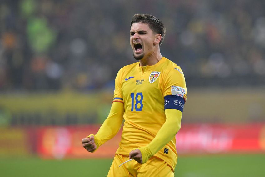 Răzvan Marin (28 de ani), mijlocașul naționalei României, a reușit o „dublă” în meciul România - Cipru, ultimul din Liga Națiunilor, reușind să își egaleze tatăl la numărul de goluri marcate pentru echipa națională.